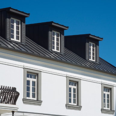 Roofing Products Page Main Image - White House with Black Roof